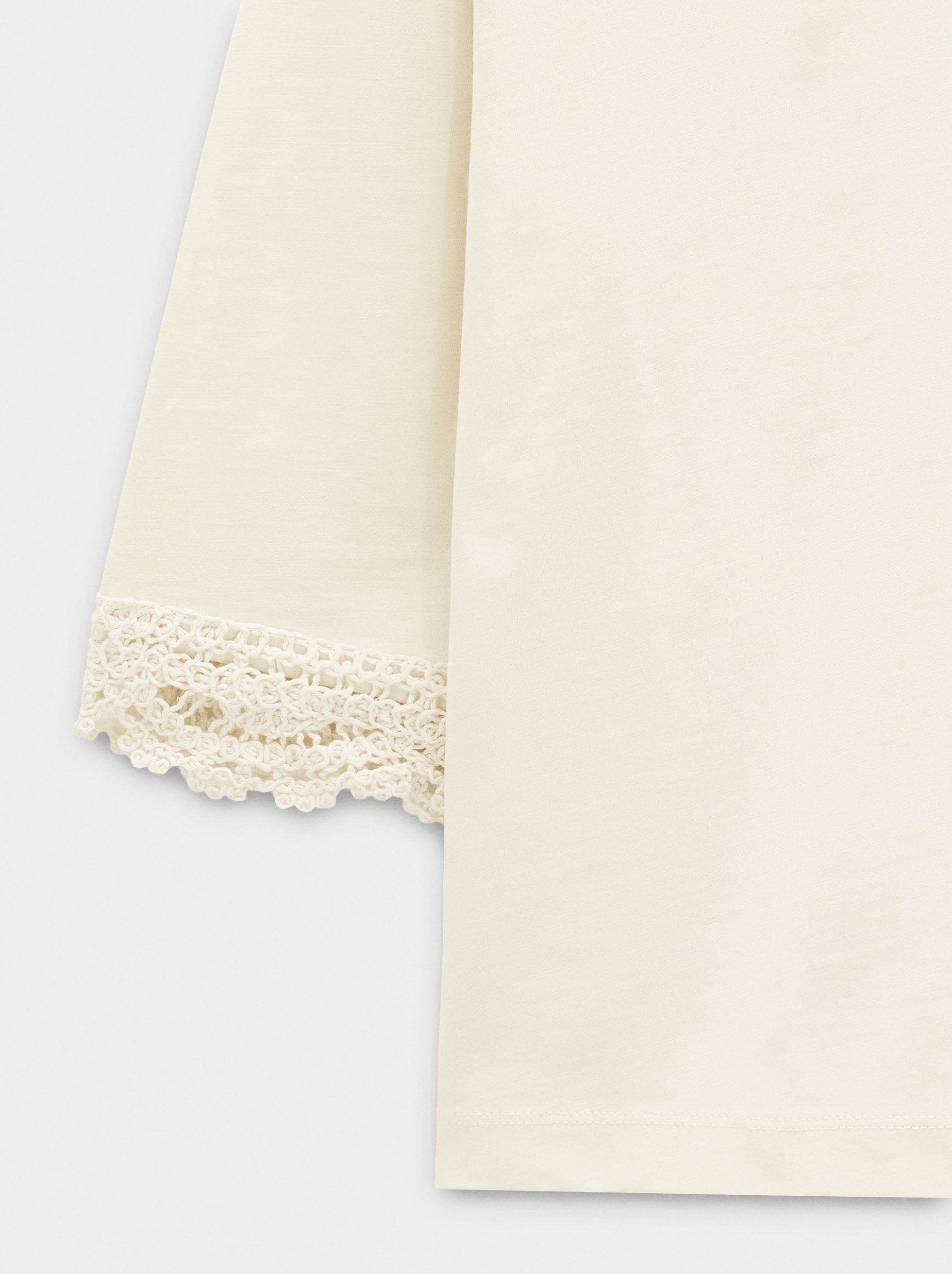Blusa Con Detalles Crochet 100% Algodón