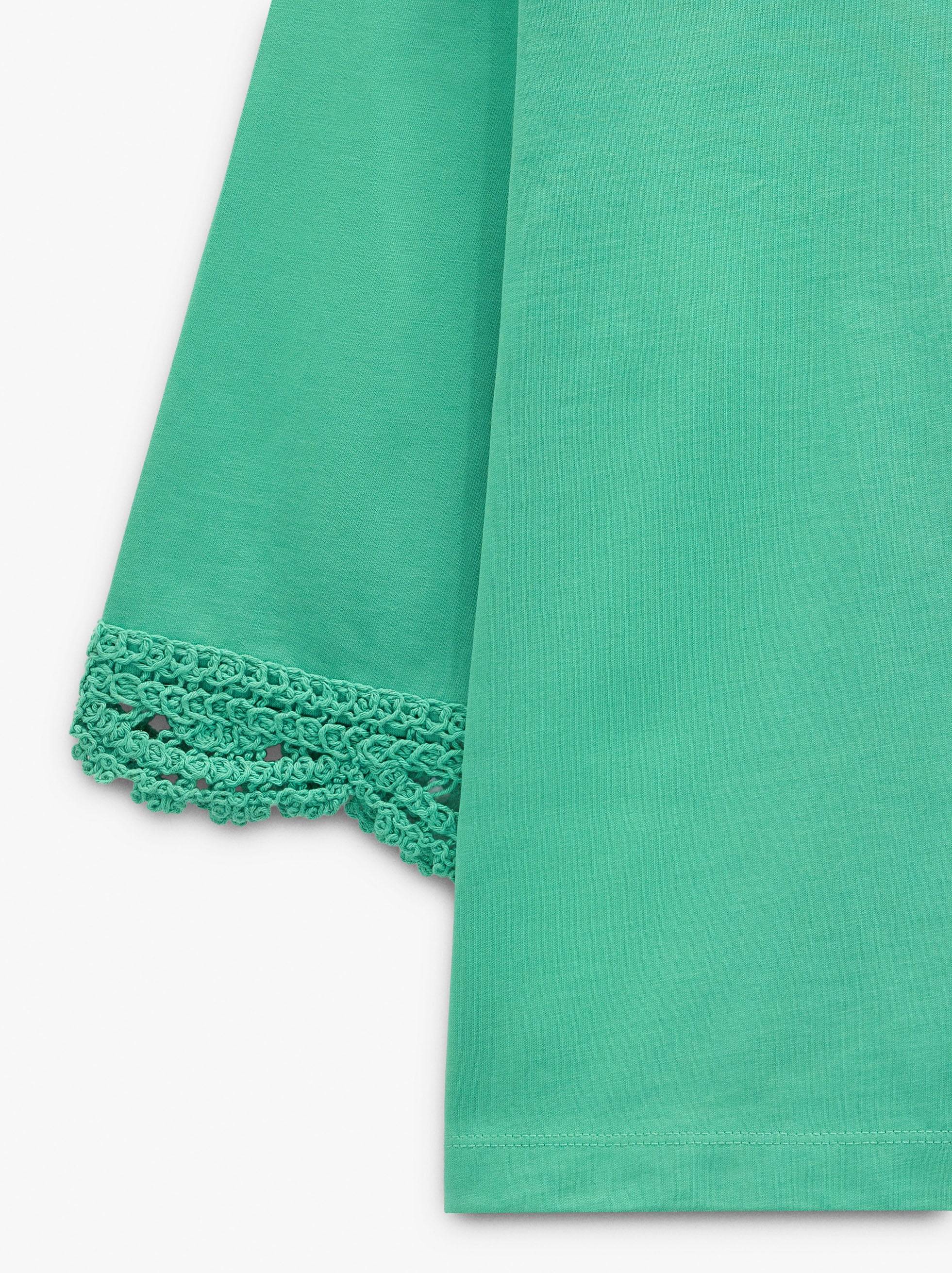 Blusa Con Detalles Crochet 100% Algodón