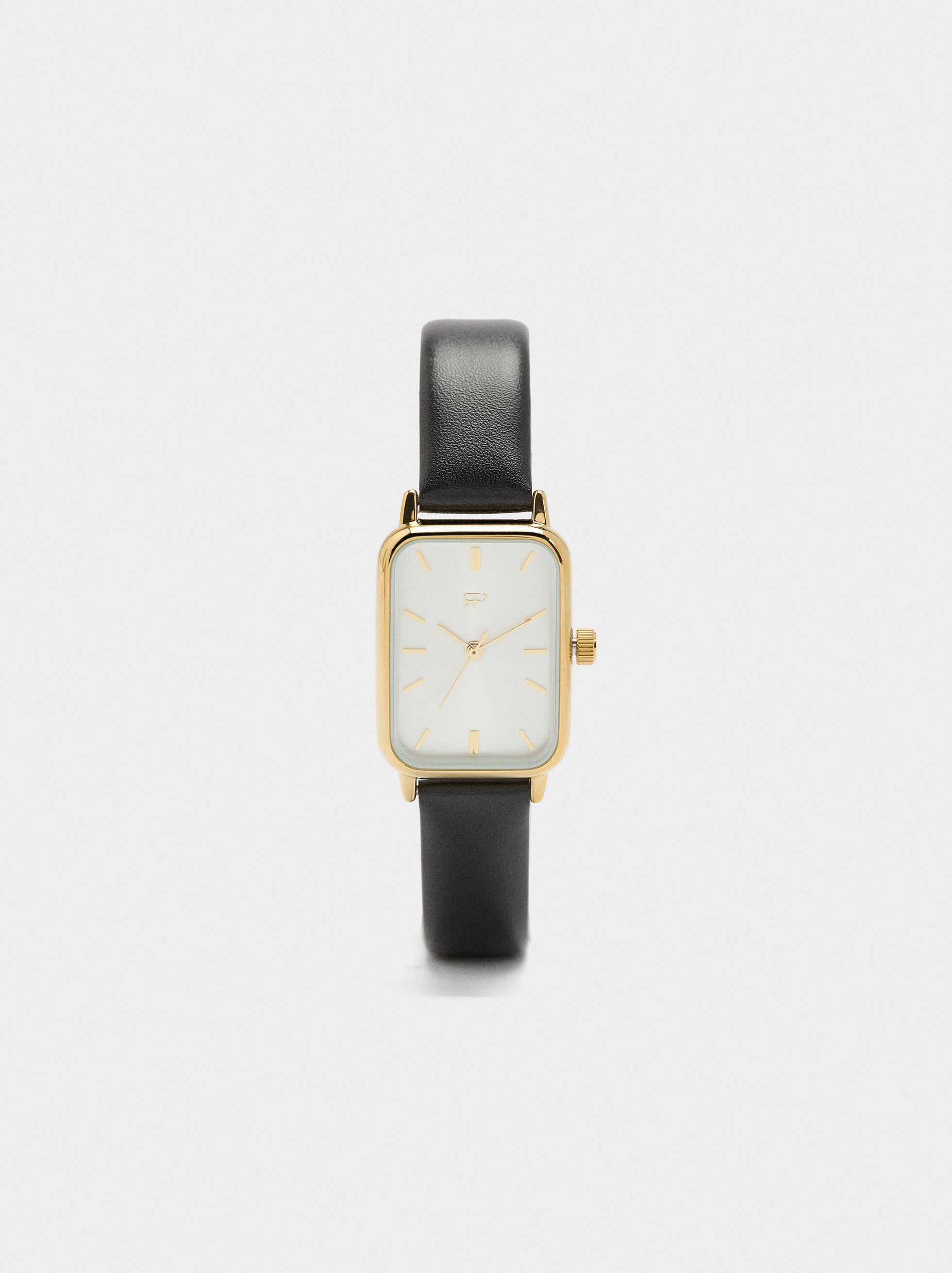 Reloj Cuadrado Con Pulsera Efecto Piel
