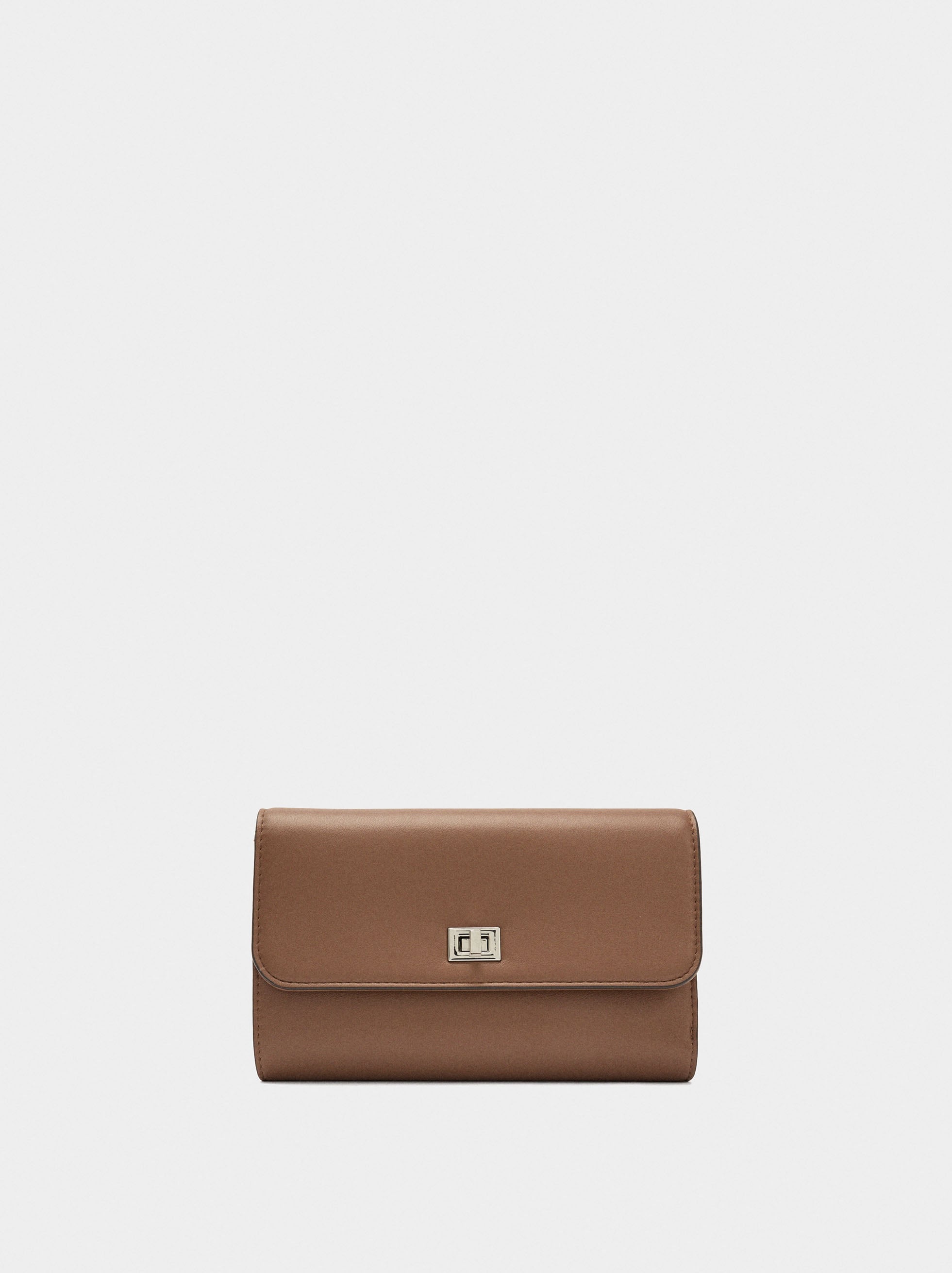 Cartera Lisa Con Solapa