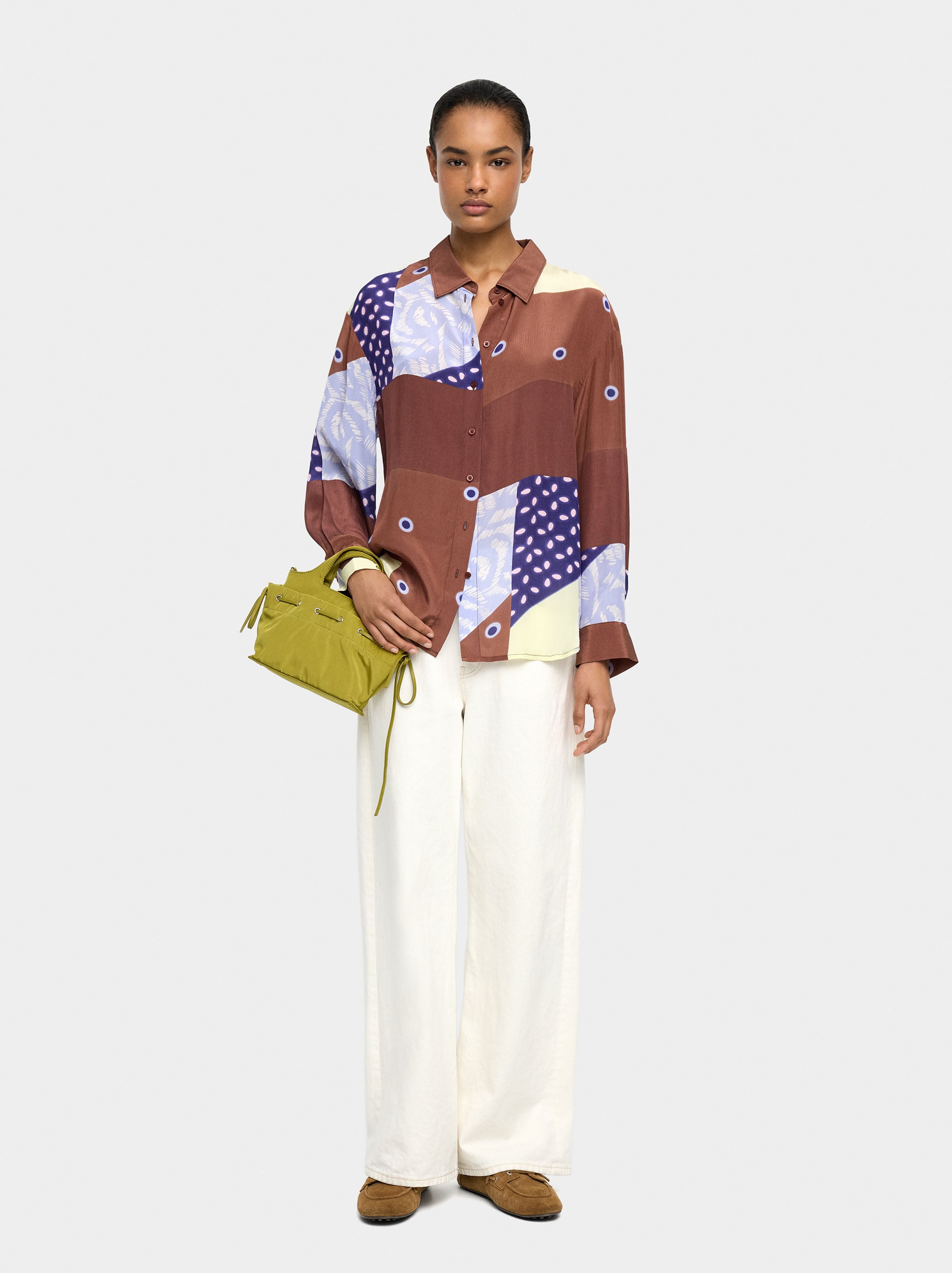 Camisa Fluida Con Estampado