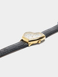Reloj De Corazón Con Pulsera Efecto Piel