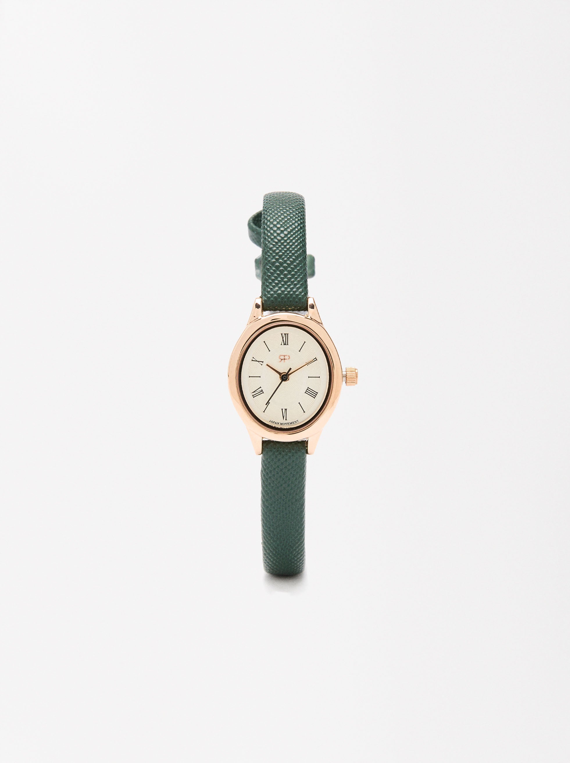 Reloj Ovalado Correa Con Textura