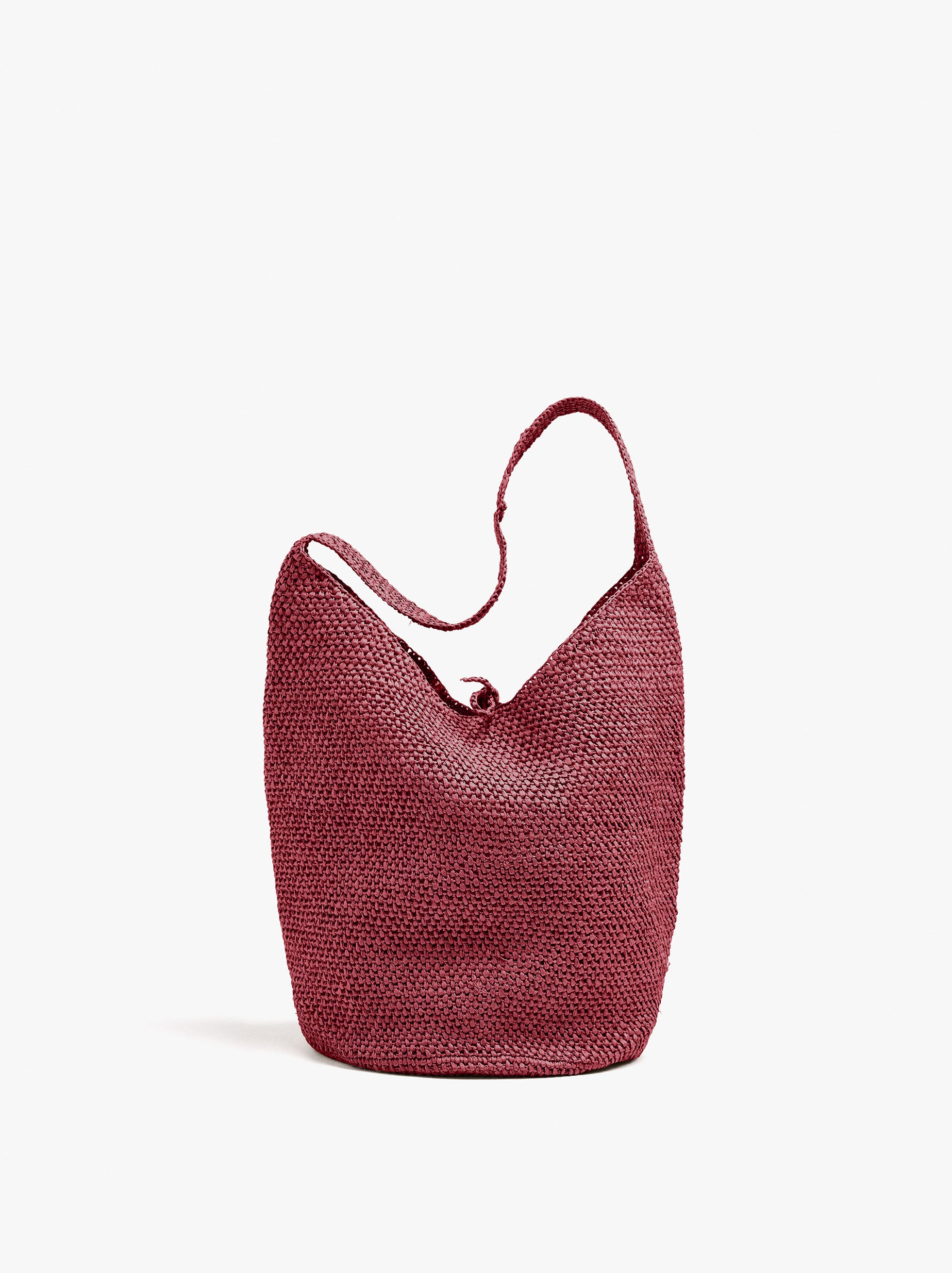 Bolso De Hombro Efecto Rafia