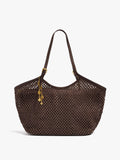 Bolso Shopper Efecto Rafia Con Colgante