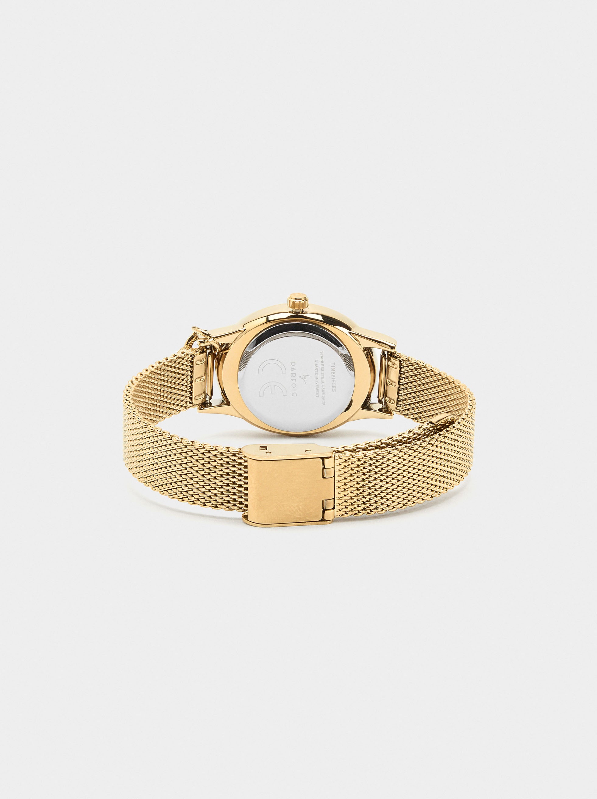 Reloj Pulsera De Malla Metálica Con Charm