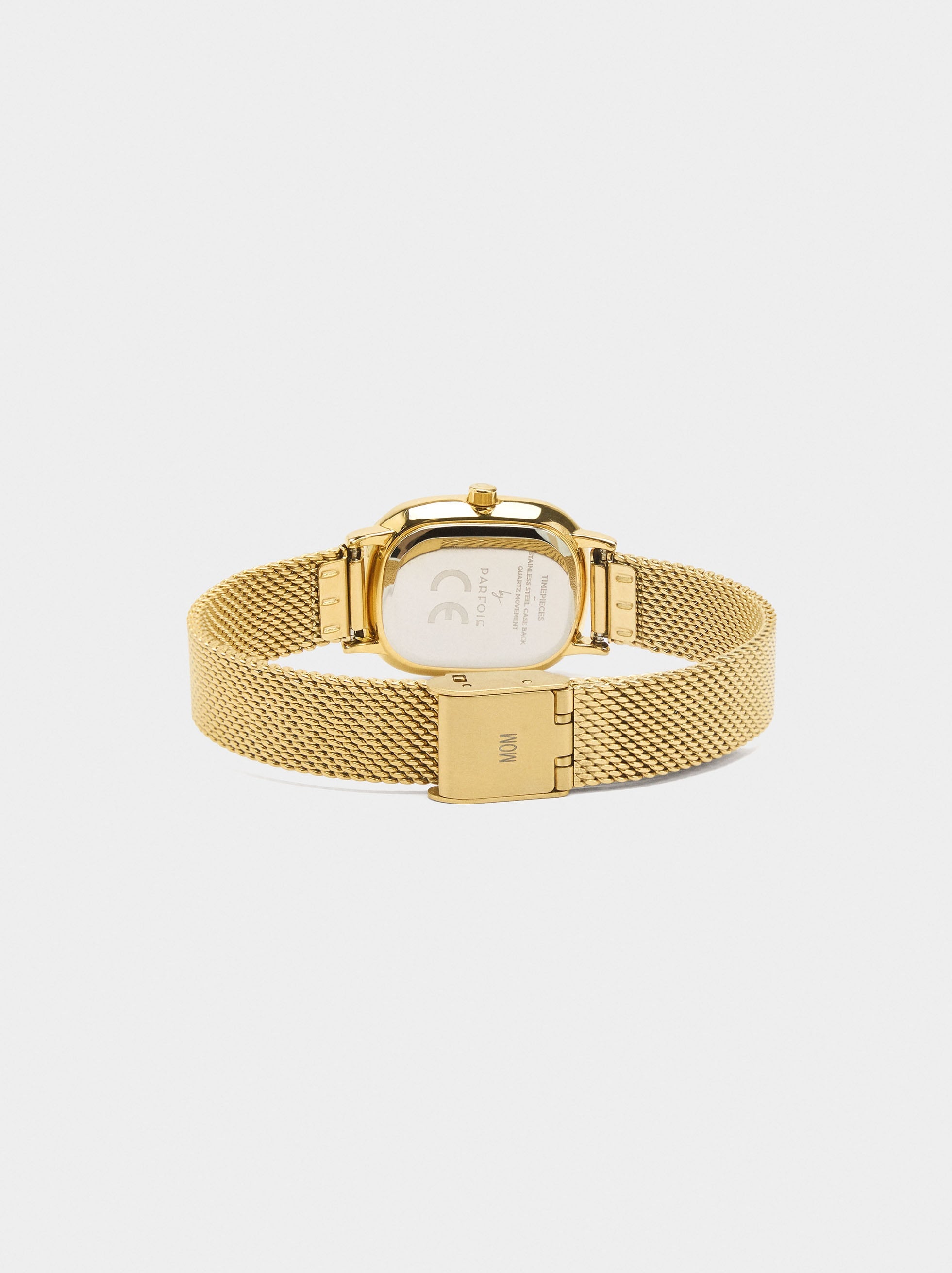 Reloj De Malla Metálica De Acero Inoxidable