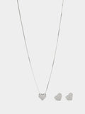 Set De Collar Y Pendientes Con Circonitas - Plata De Ley 925