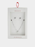 Set De Collar Y Pendientes Con Circonitas - Plata De Ley 925