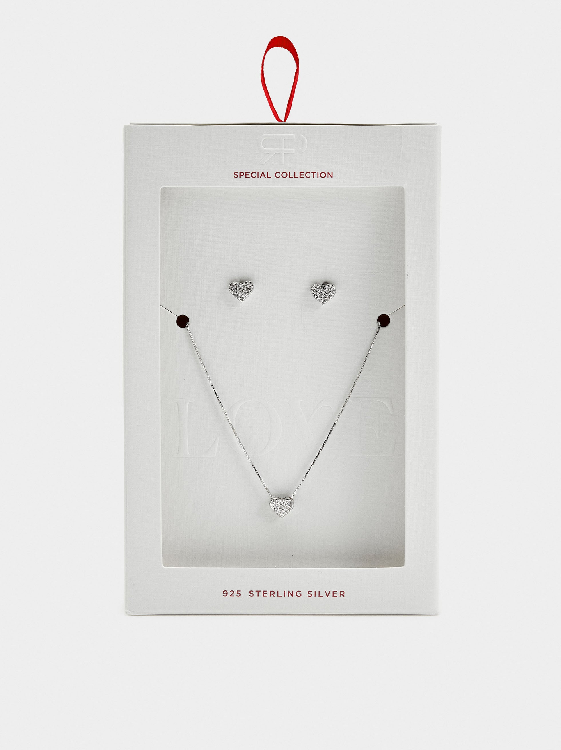 Set De Collar Y Pendientes Con Circonitas - Plata De Ley 925