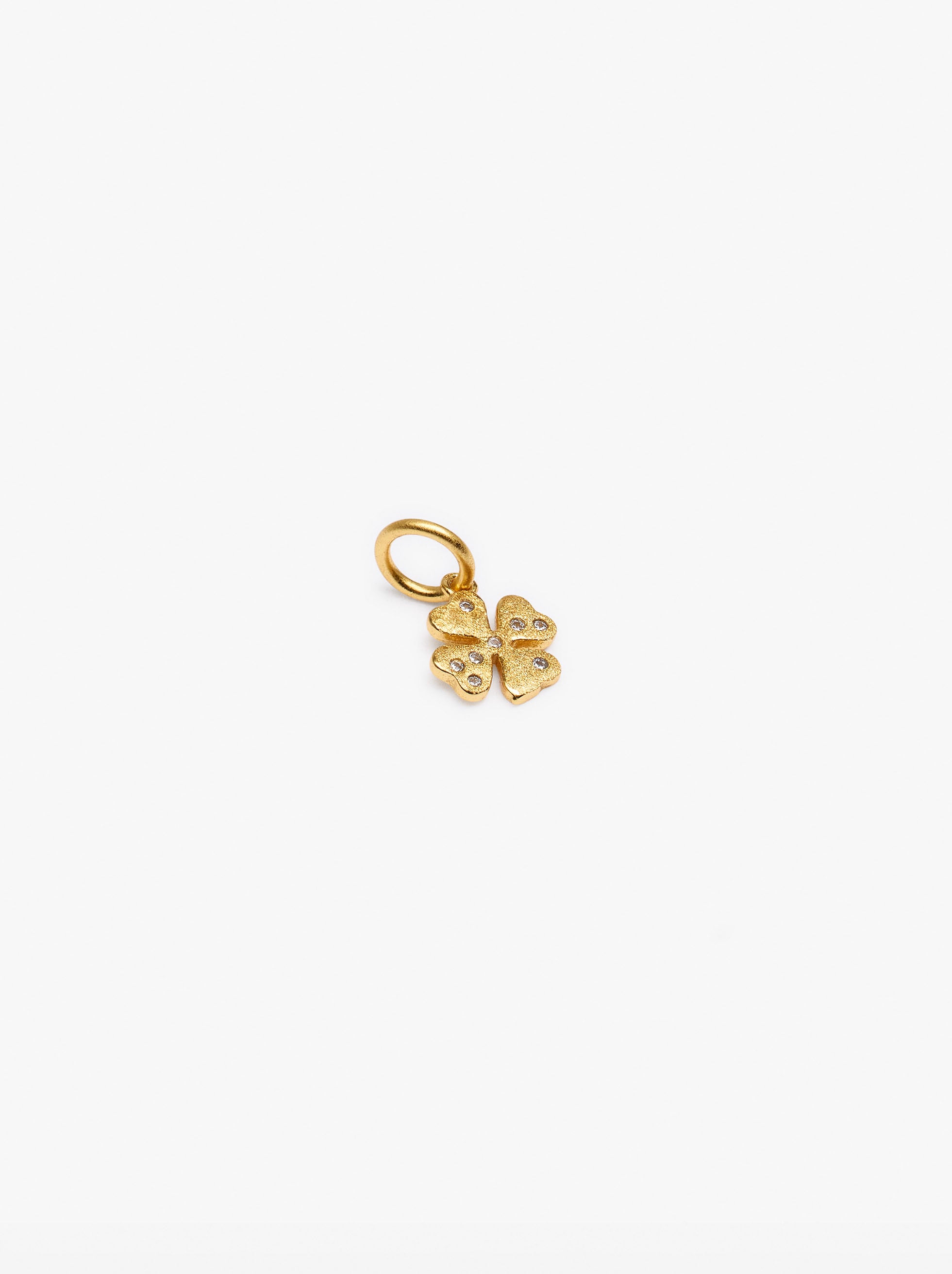 Charm Trébol Con Circonitas - Plata De Ley 925