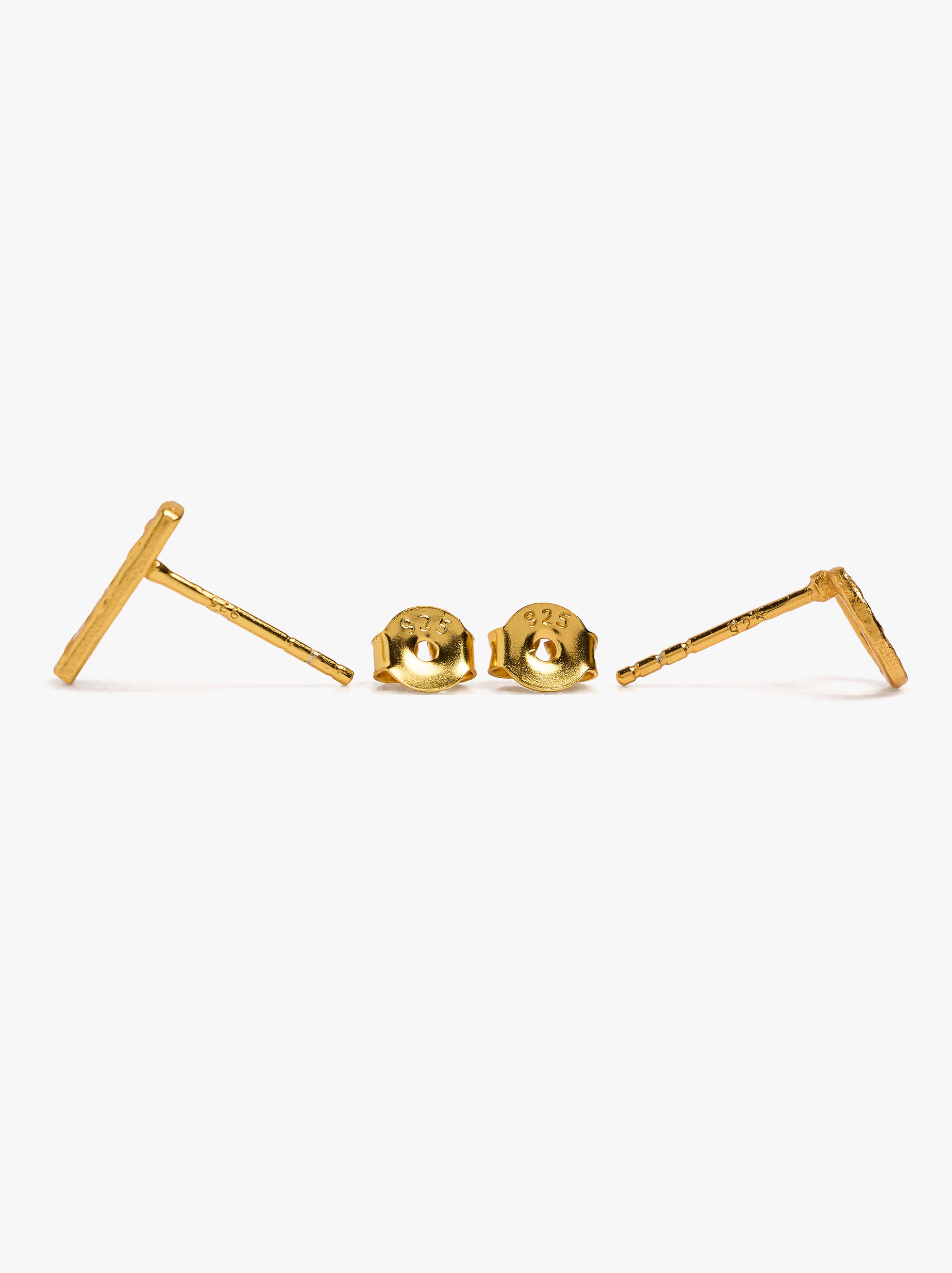 Set De Pendientes Baño De Oro 18k - Plata De Ley 925
