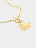 Set Collar Con Corazón Y Pendientes - Plata De Ley 925