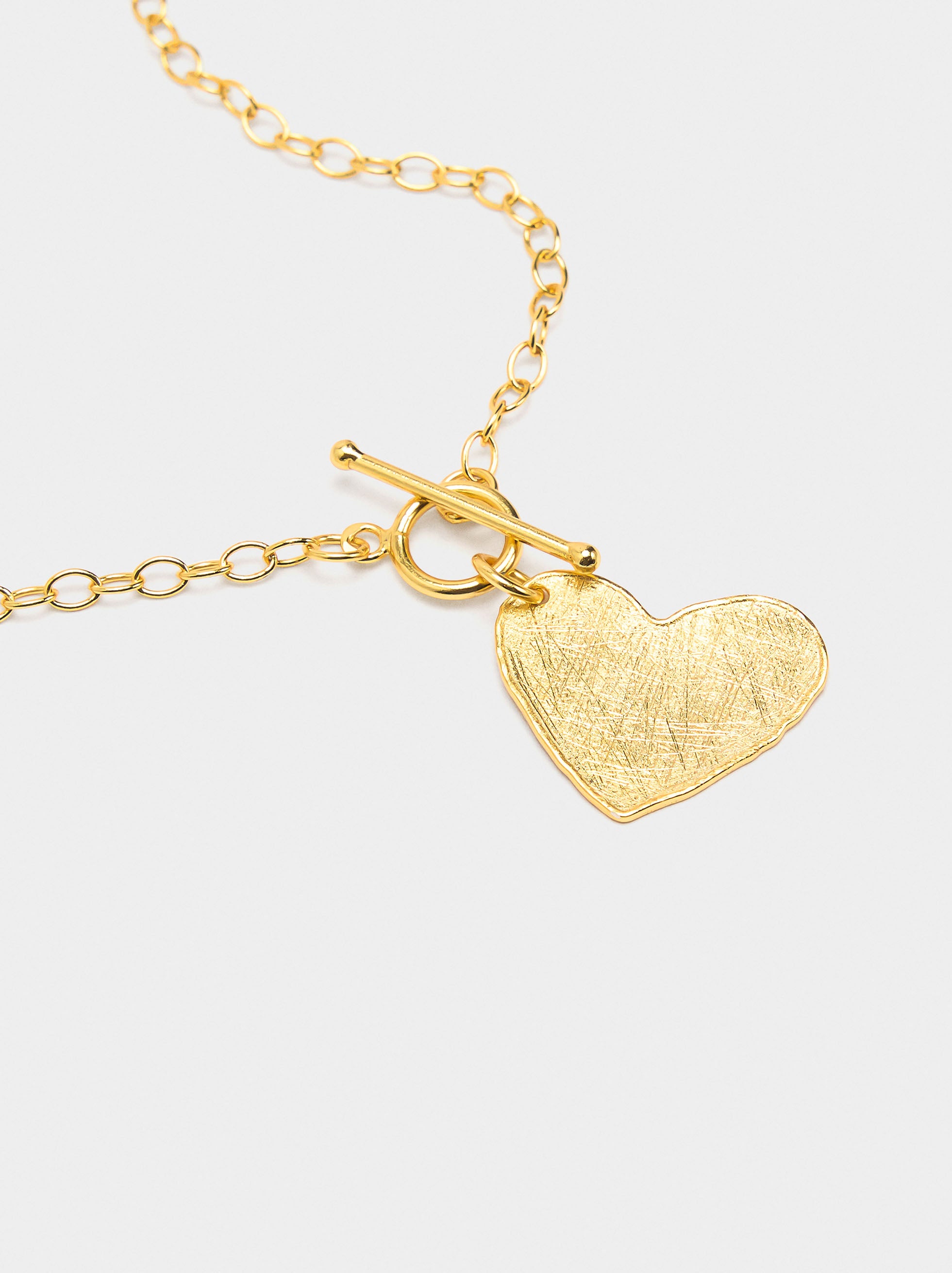 Set Collar Con Corazón Y Pendientes - Plata De Ley 925