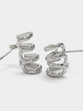 Aros Múltiples Con Circonitas - Plata De Ley 925