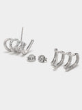Aros Múltiples Con Circonitas - Plata De Ley 925