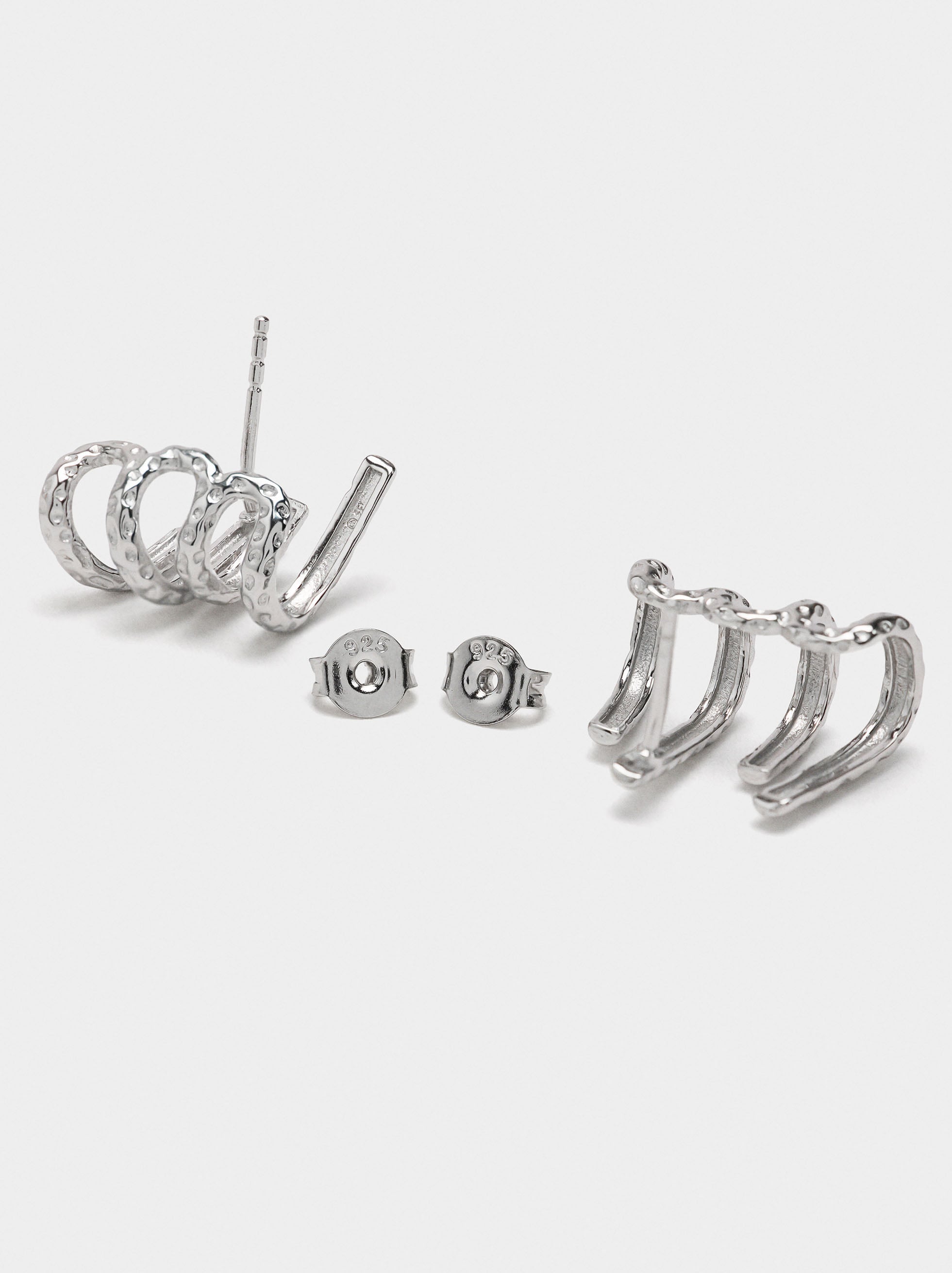 Aros Múltiples Con Circonitas - Plata De Ley 925