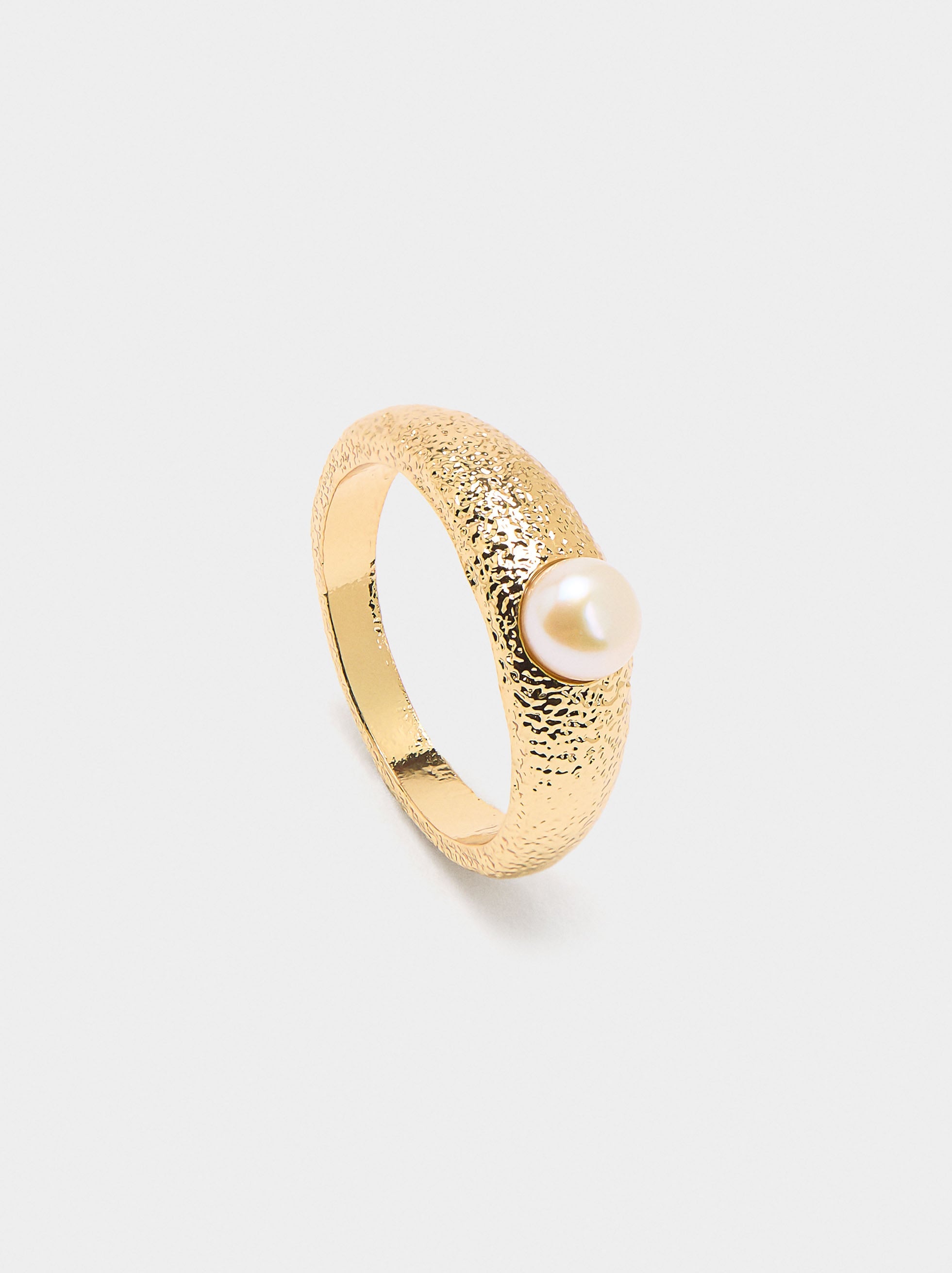 Anillo Con Perla De Agua Dulce