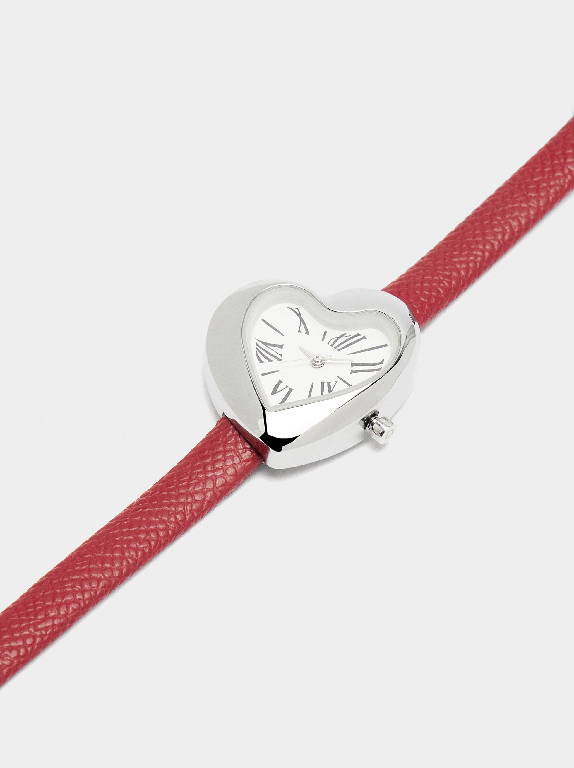 Reloj Corazón Pulsera Con Textura