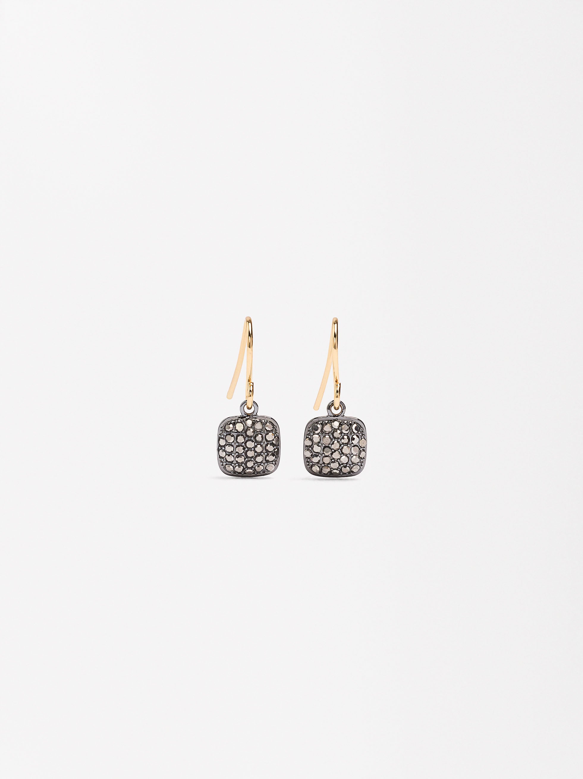 Pendientes Cortos Cuadros Con Cristales