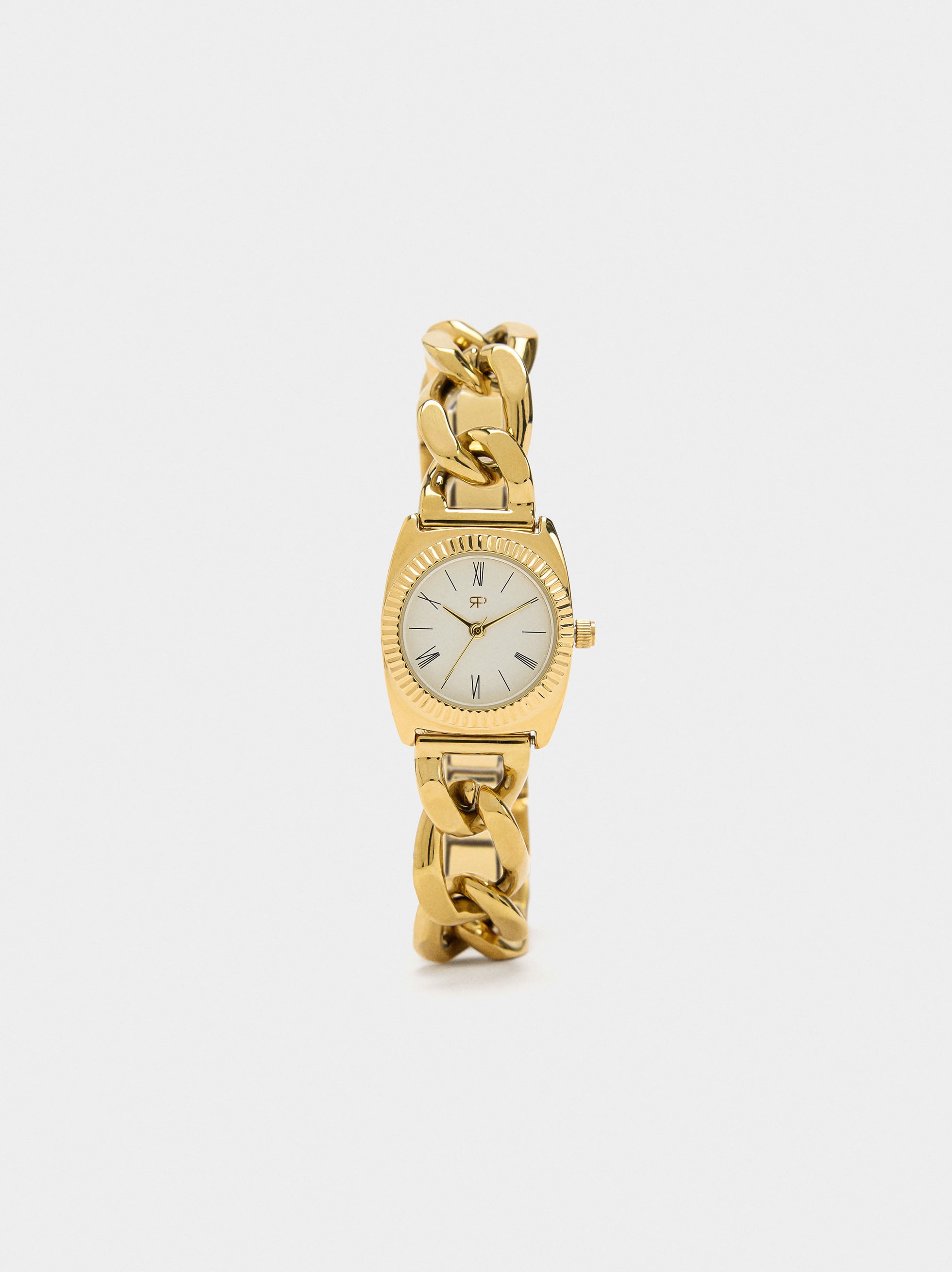 Reloj Brazalete Con Eslabones De Acero Inoxidable