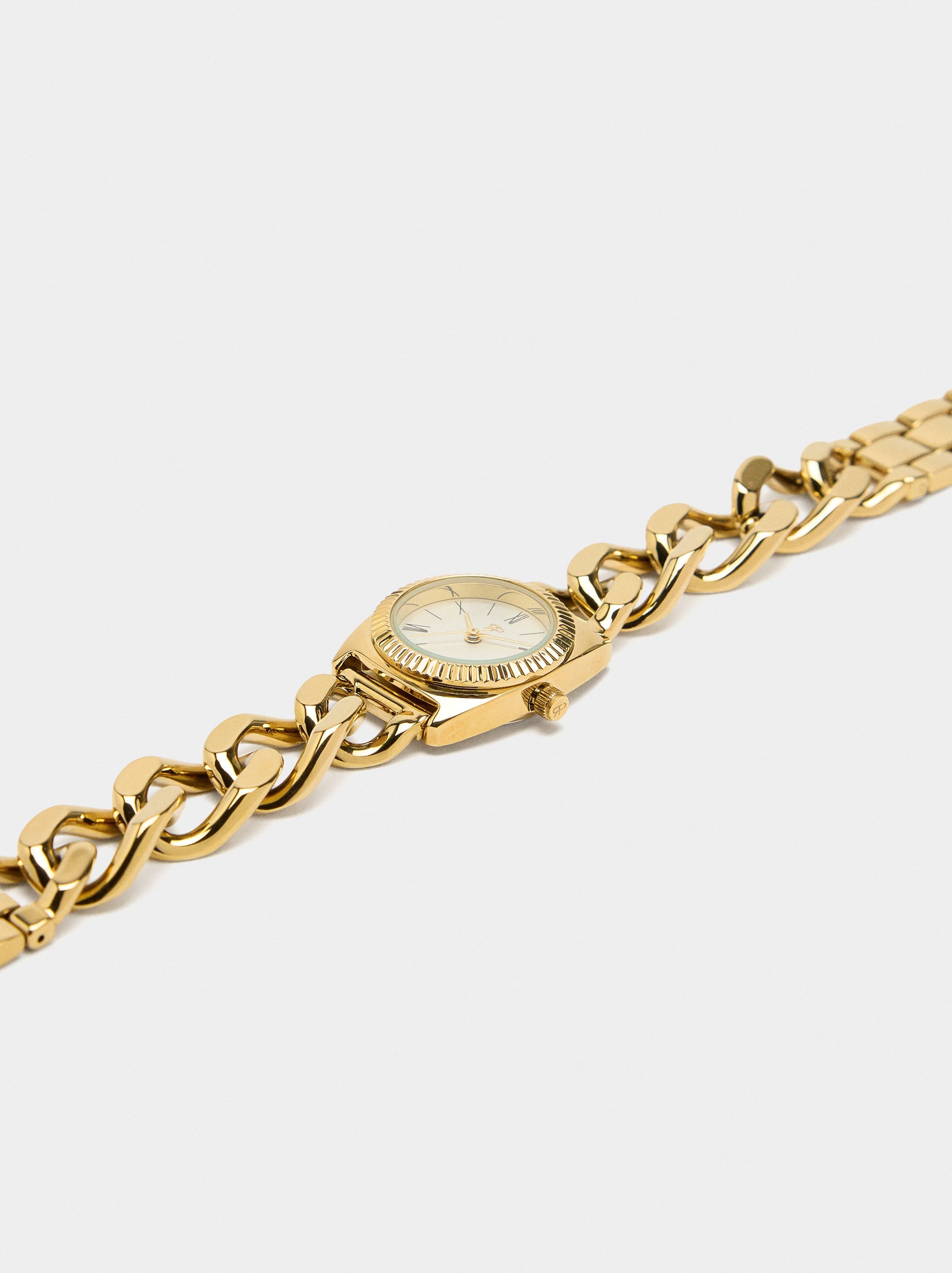 Reloj Brazalete Con Eslabones De Acero Inoxidable