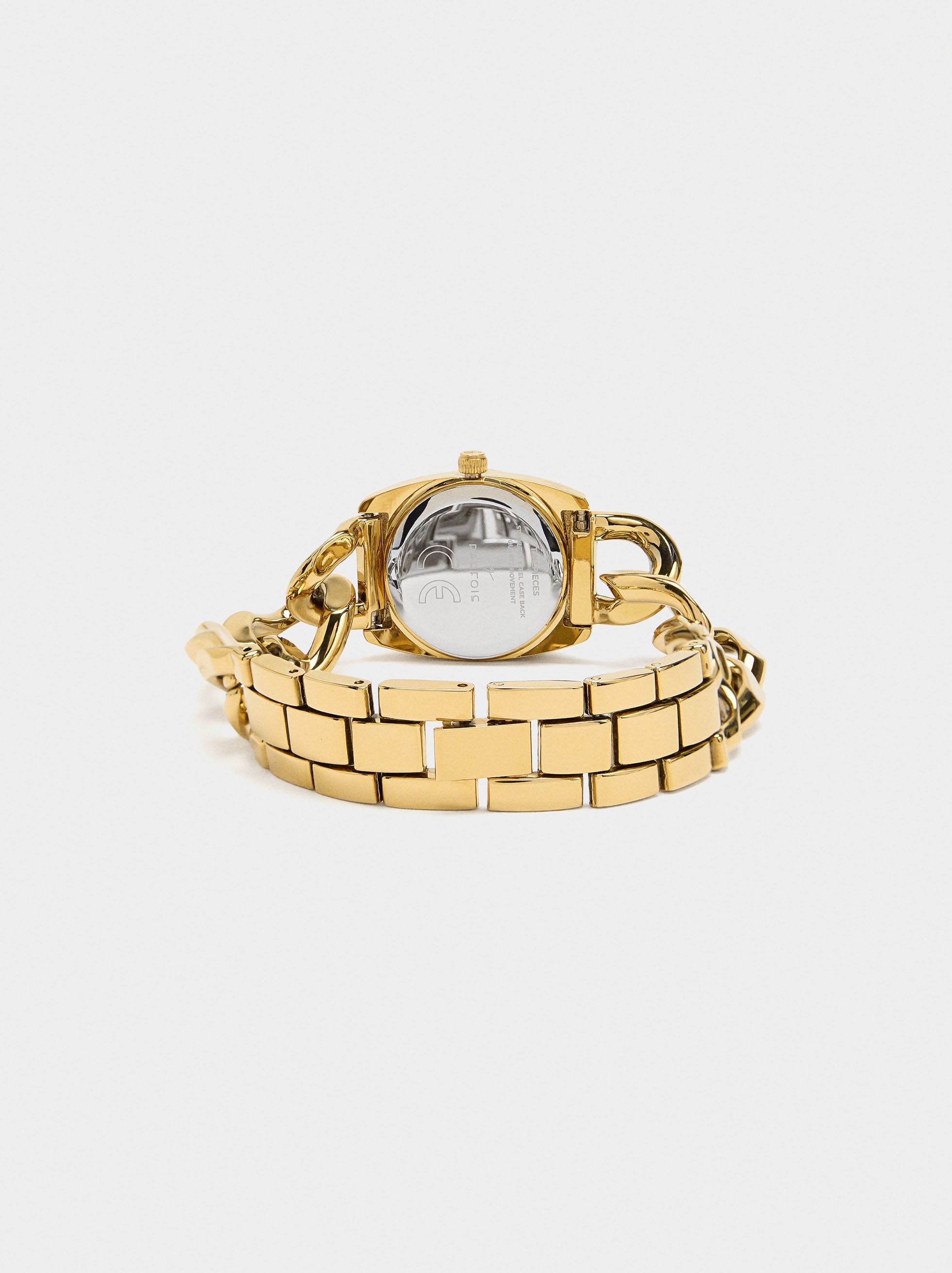 Reloj Brazalete Con Eslabones De Acero Inoxidable