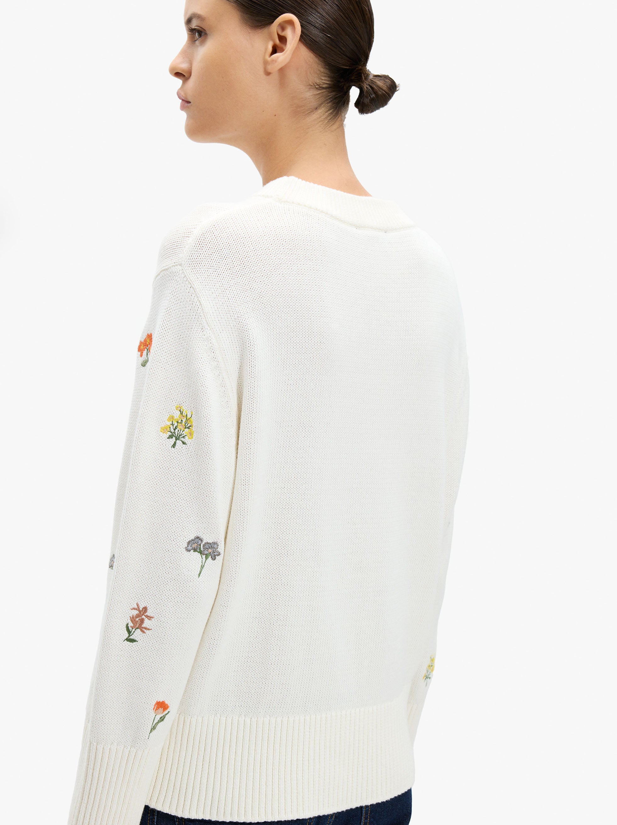 Jersey De Punto Con Bordados 100% Algodón