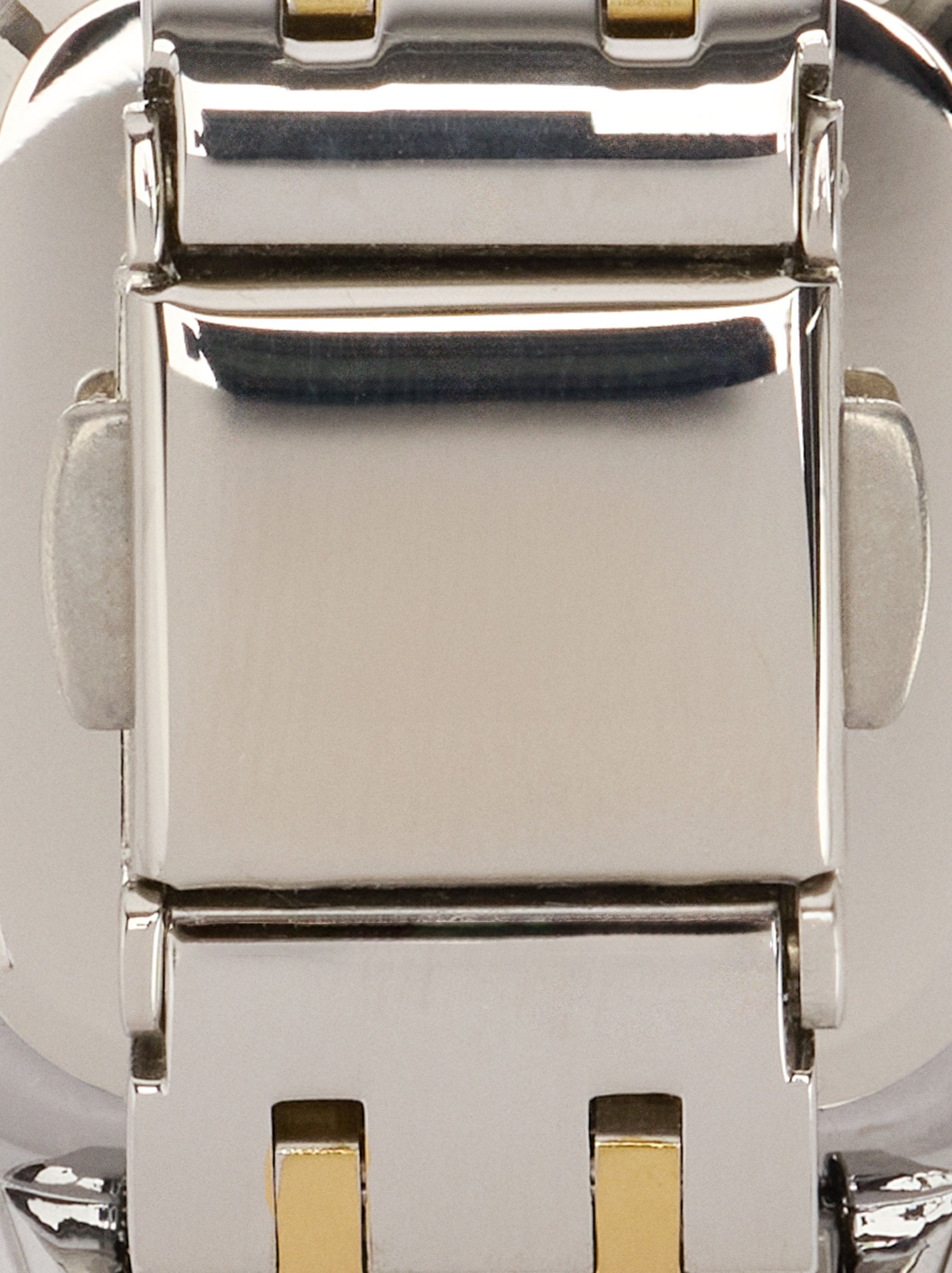 Reloj Cuadrado Bicolor Con Pulsera De Acero
