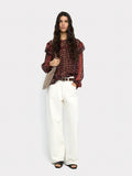 Blusa Estampada Semitransparente