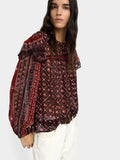 Blusa Estampada Semitransparente