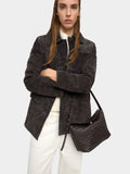 Bolso De Hombro Con Piel Trenzada