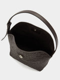 Bolso De Hombro Con Piel Trenzada