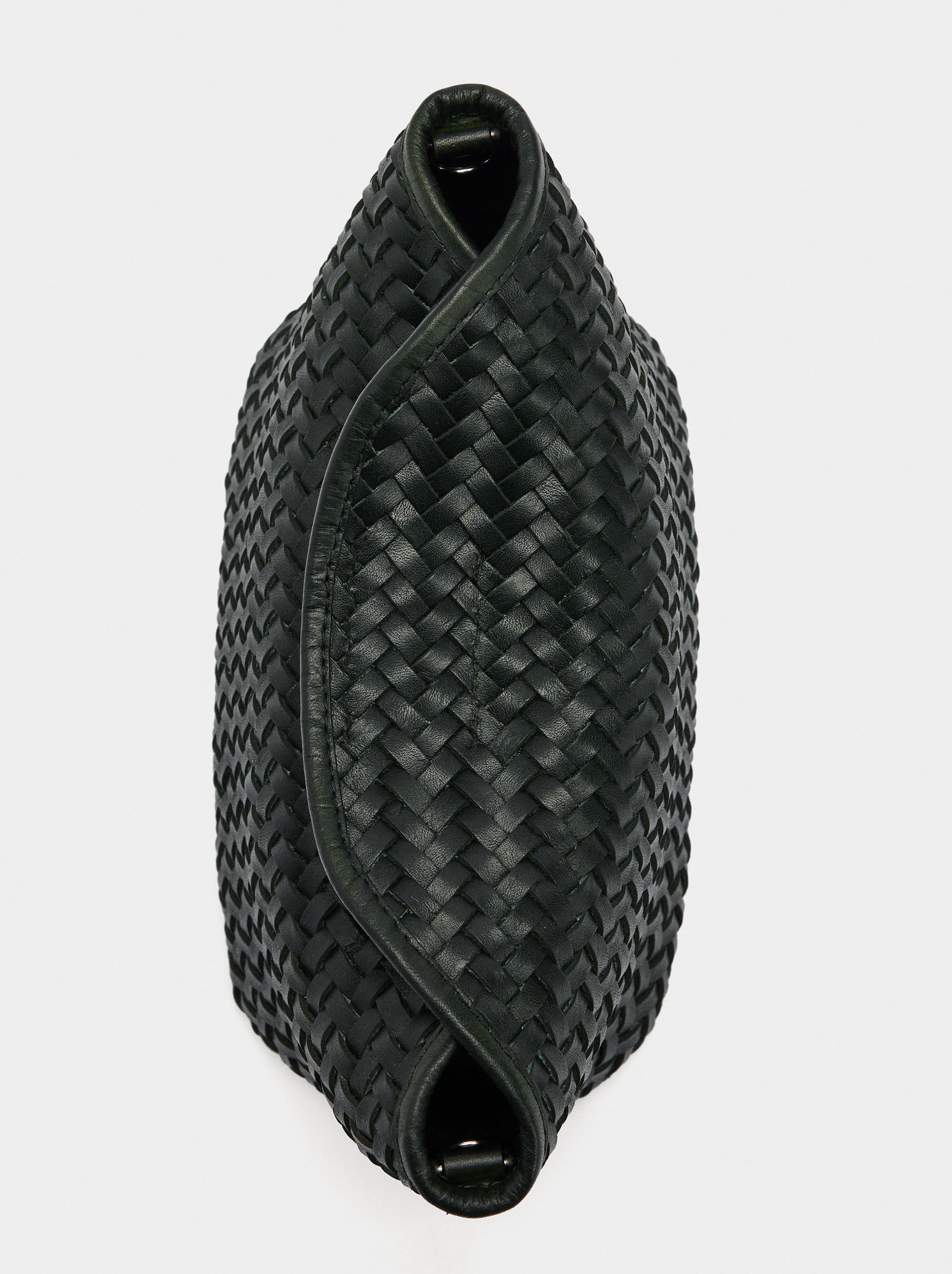 Bolso Bandolera De Piel Trenzada