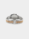 Reloj Redondo Bicolor Con Pulsera De Acero
