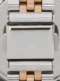 Reloj Redondo Bicolor Con Pulsera De Acero
