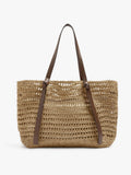 Bolso Shopper Efecto Rafia Con Bolsa Removible