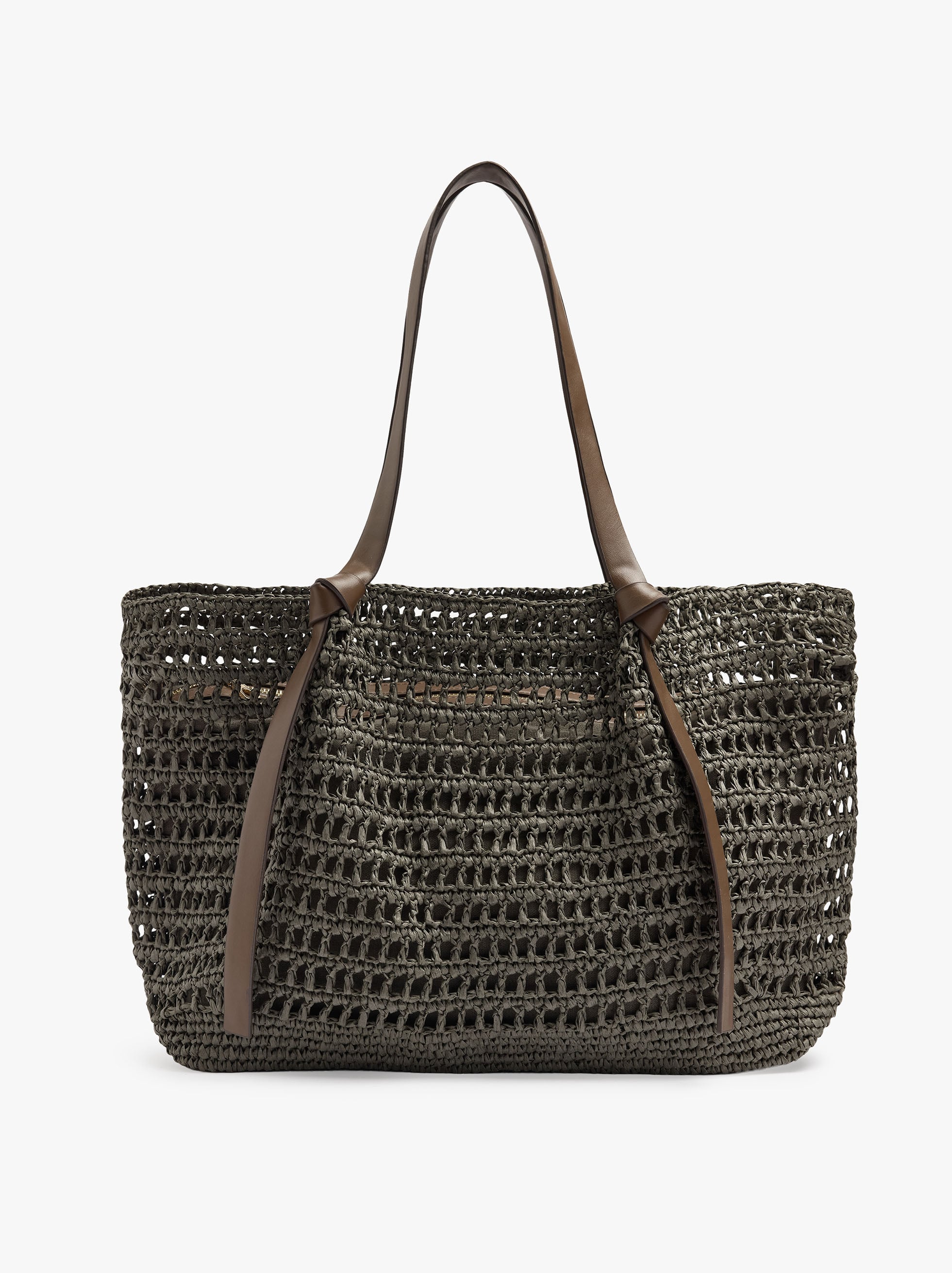 Bolso Shopper Efecto Rafia Con Bolsa Removible