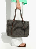 Bolso Shopper Efecto Rafia Con Bolsa Removible