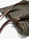 Bolso Shopper Efecto Rafia Con Bolsa Removible