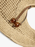 Bolso De Mano Redondeado Efecto Rafia L
