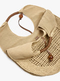 Bolso De Mano Redondeado Efecto Rafia L