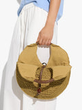 Bolso De Mano Redondeado Efecto Rafia M