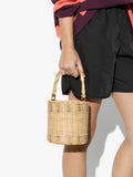 Bolso Bombonera De Rattan Con Bambú