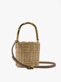 Bolso Bombonera De Rattan Con Bambú