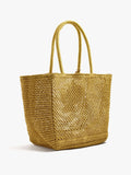 Bolso Shopper Efecto Rafia Con Colgante