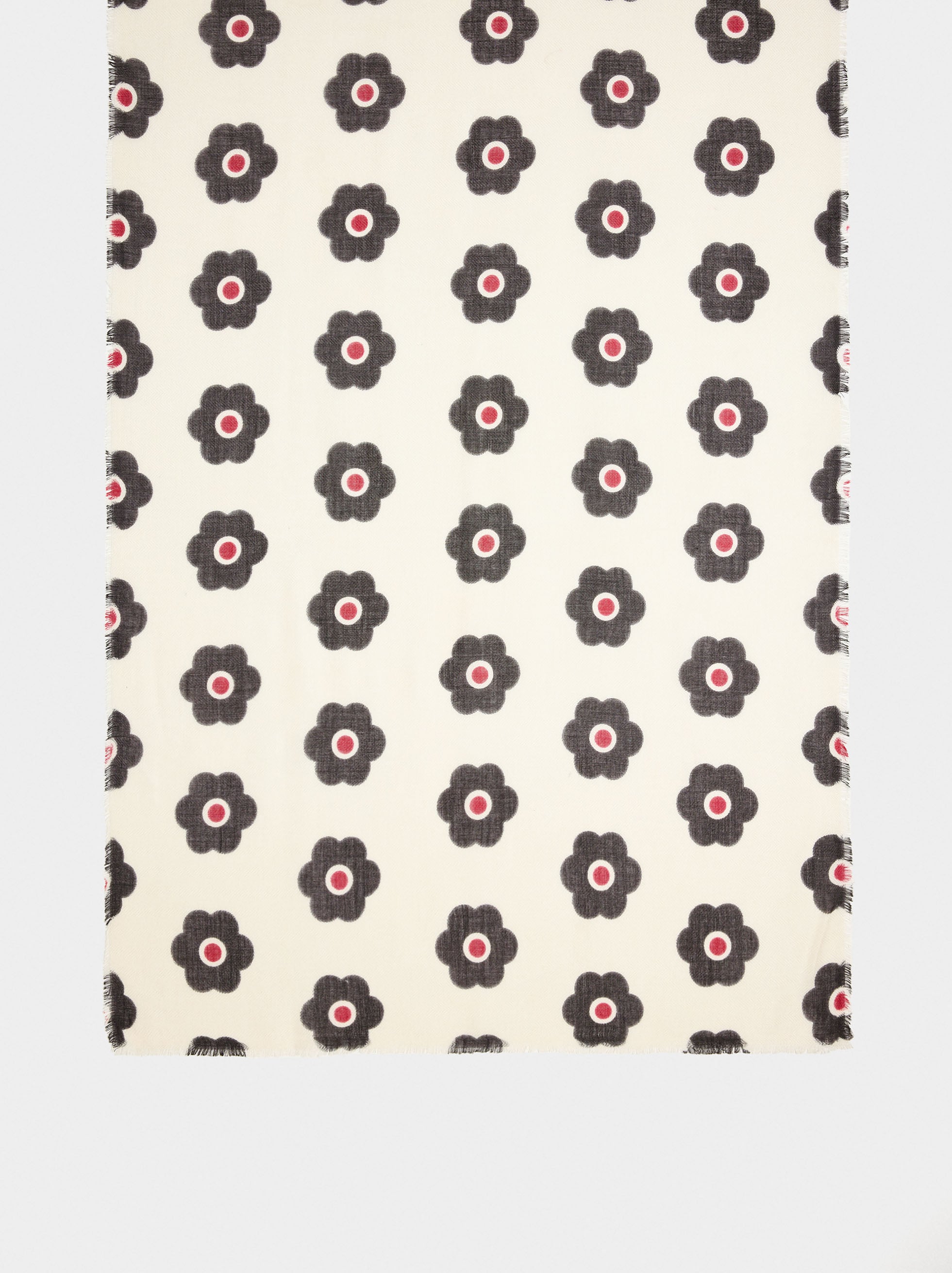 Pañuelo Estampado Floral Con Lana