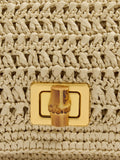 Bolso De Fiesta Efecto Rafia Con Solapa