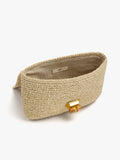 Bolso De Fiesta Efecto Rafia Con Solapa