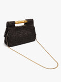 Bolso De Mano Cuadrado Efecto Rafia